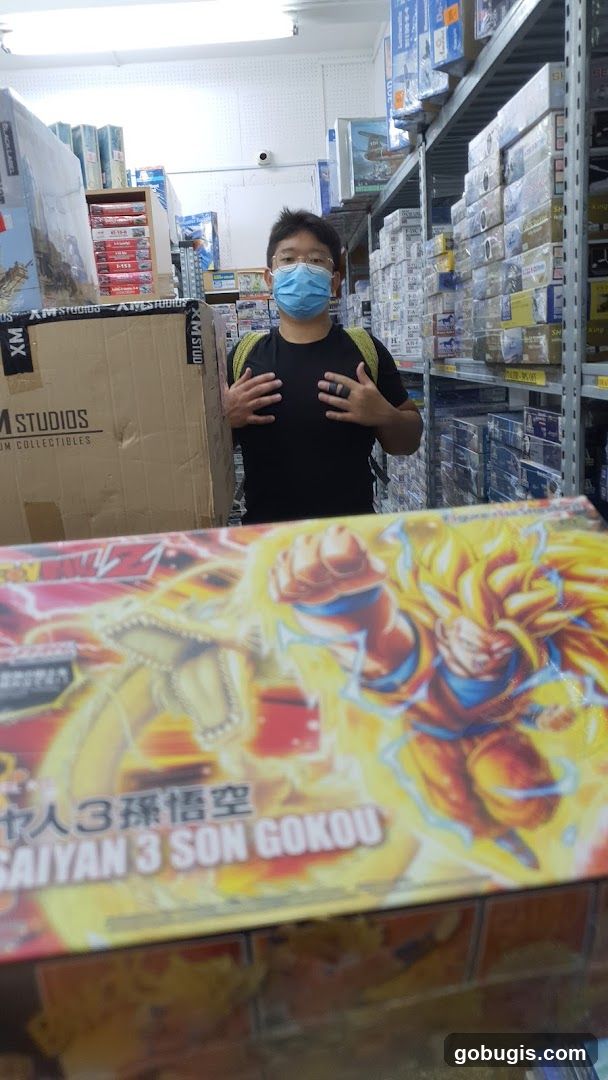 Person in a store with merchandise