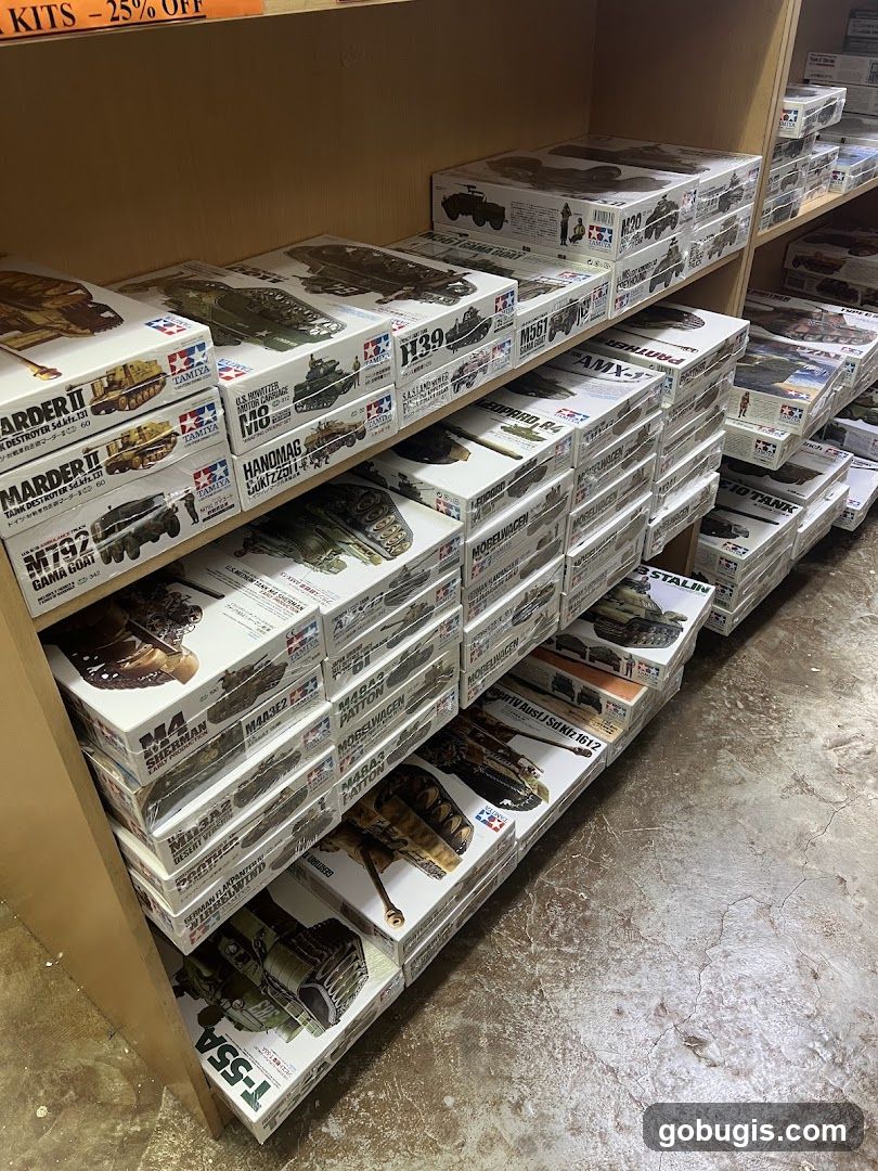 Model Kits on Shelves