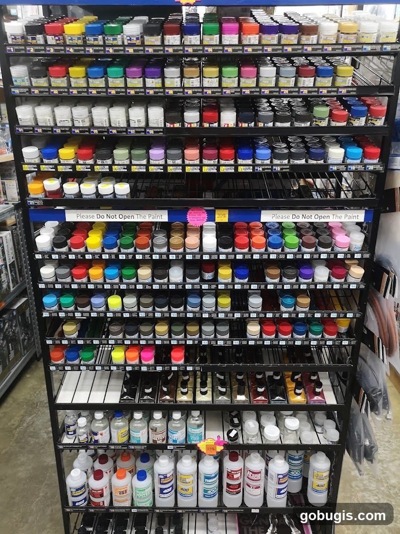 Paint Bottles Display