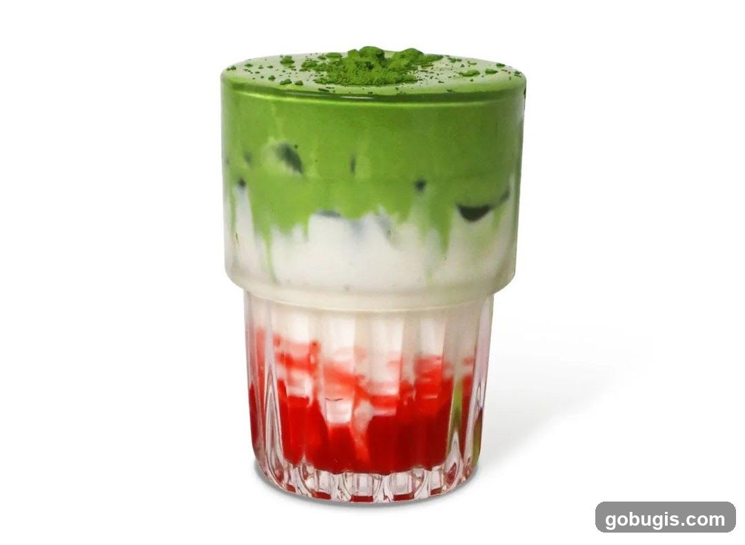 Matcha and Strawberry Drink