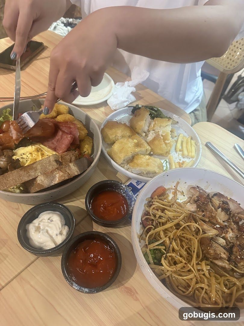 Table with various dishes