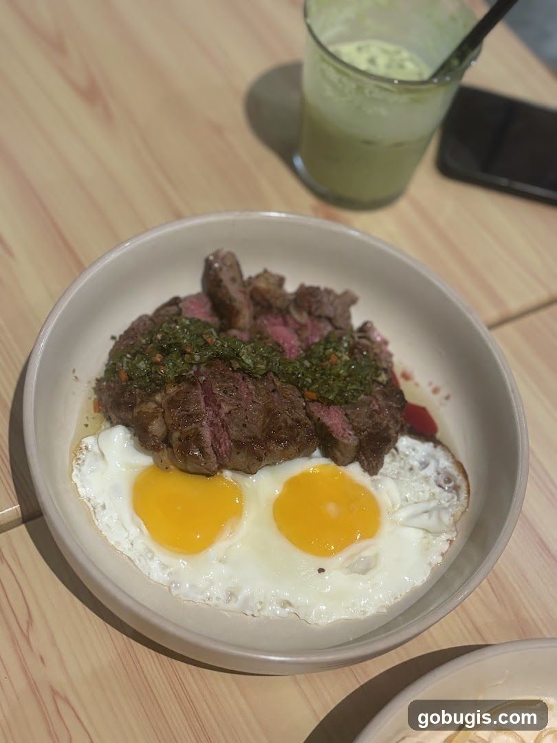 Steak and Eggs with Green Sauce