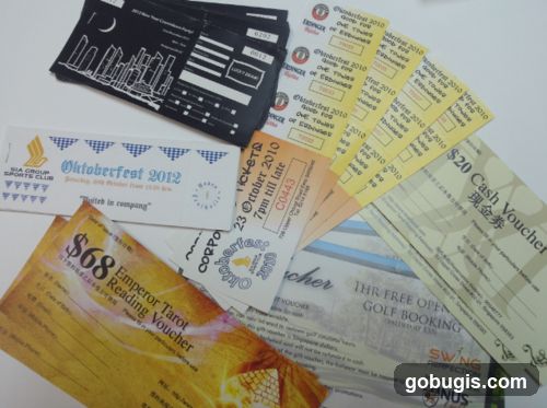 Collection of Vouchers and Tickets
