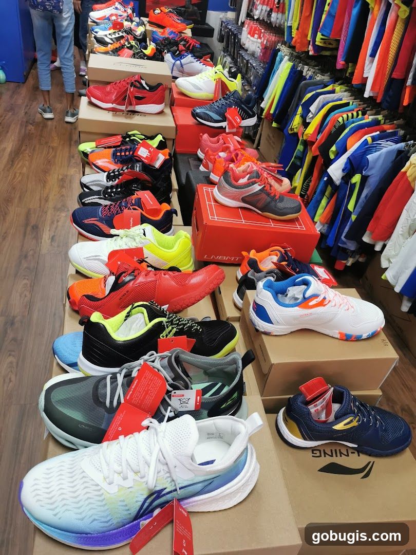 Sports Shoes and Apparel Display