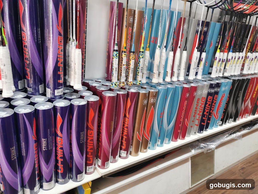Badminton Equipment Display
