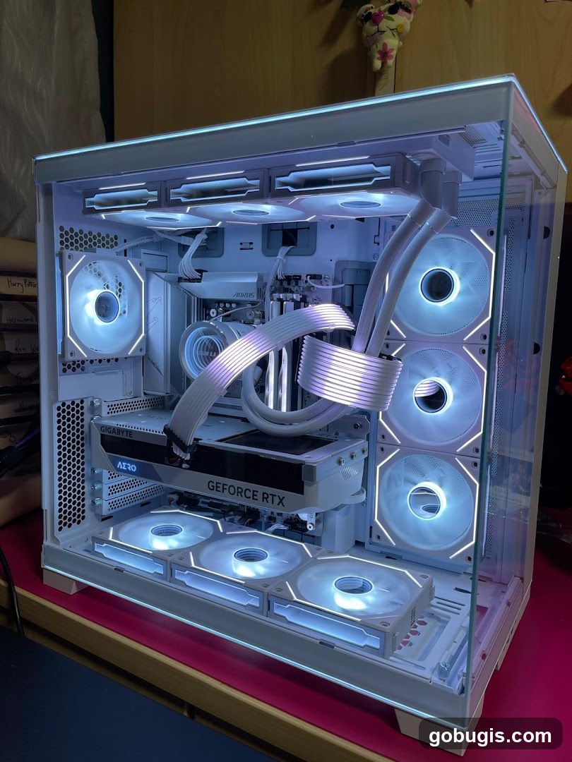 White PC Build with RGB Lighting