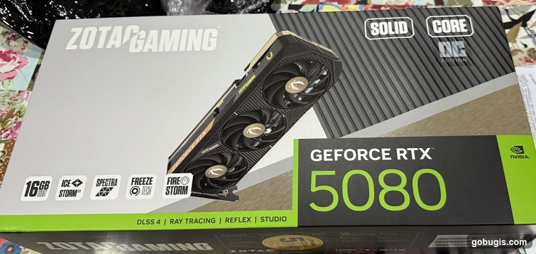 ZOTAC GAMING GeForce RTX 5080 Graphics Card Box