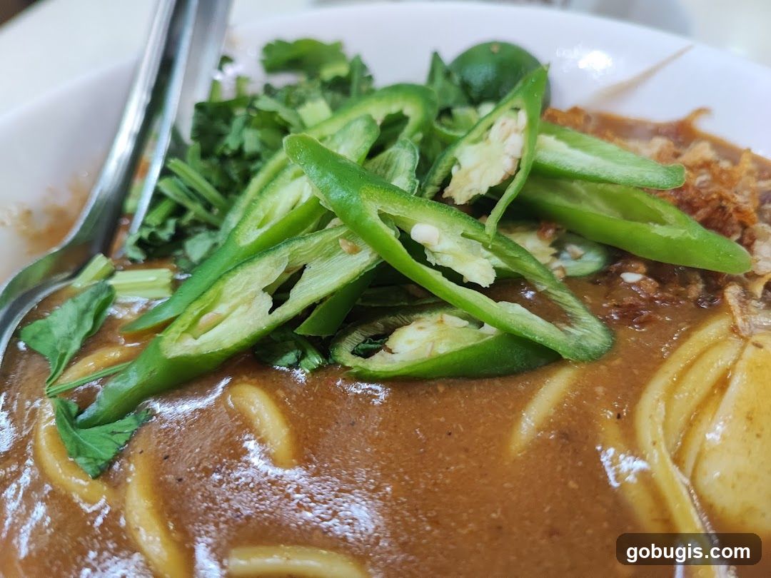 Noodle Dish with Chili and Herbs