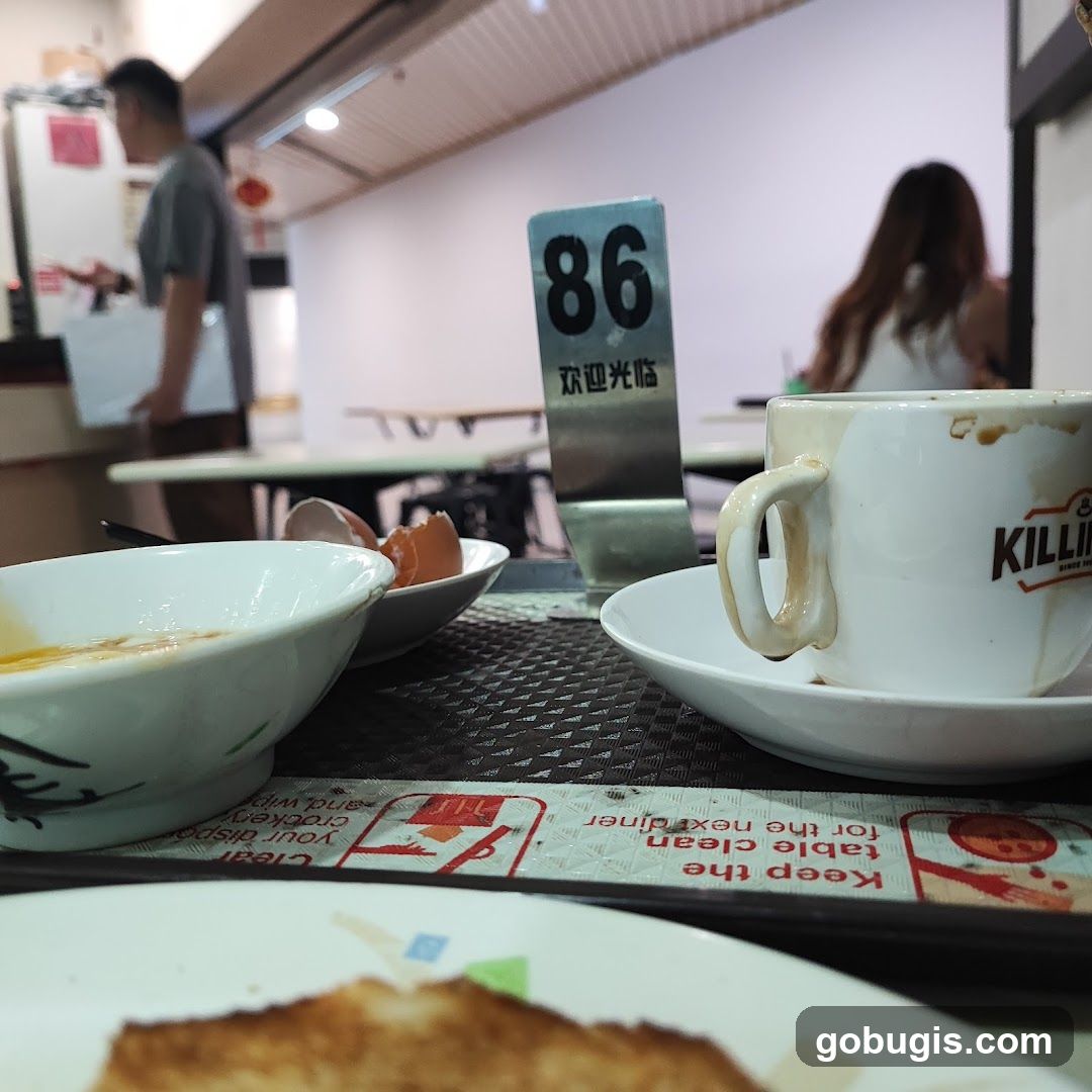 Table Setting with Coffee and Eggs