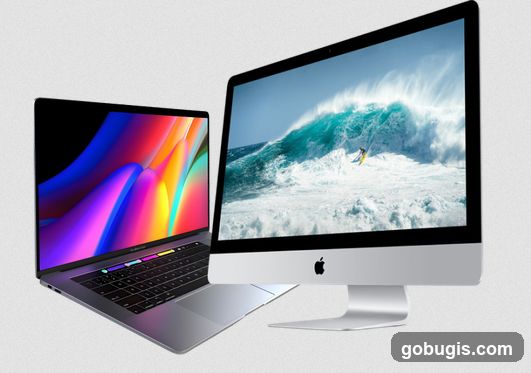 Apple Laptop and Desktop Computer