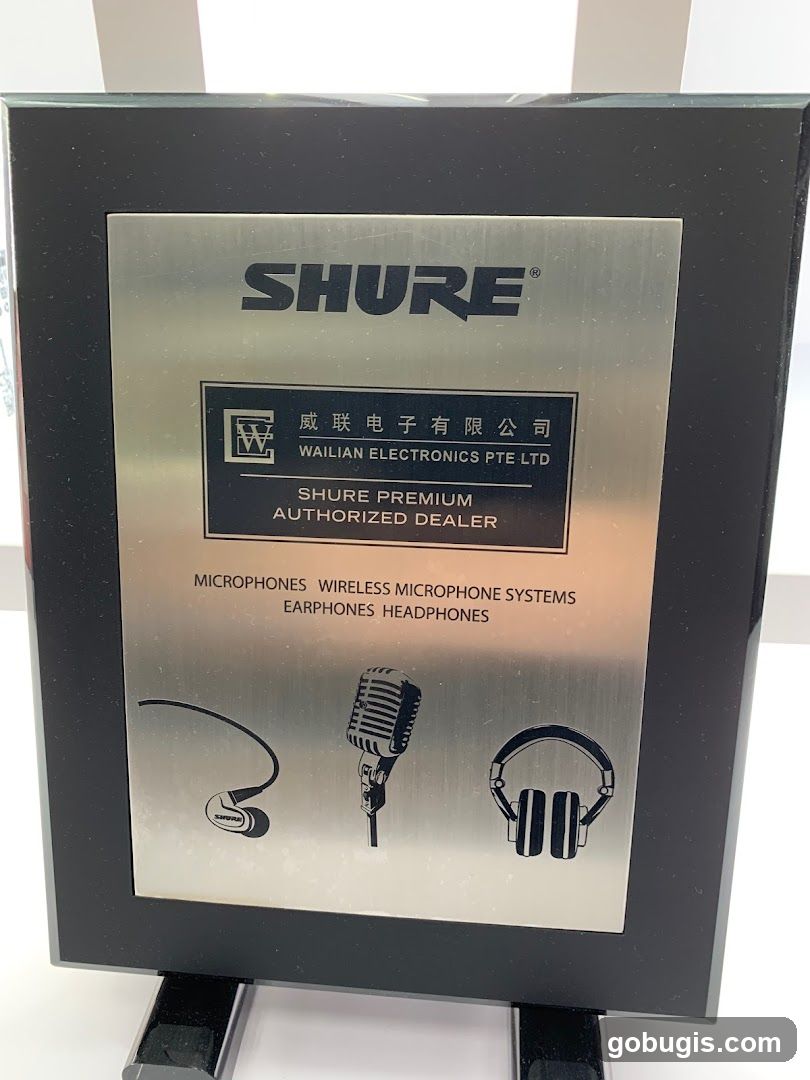 Shure Authorized Dealer Plaque