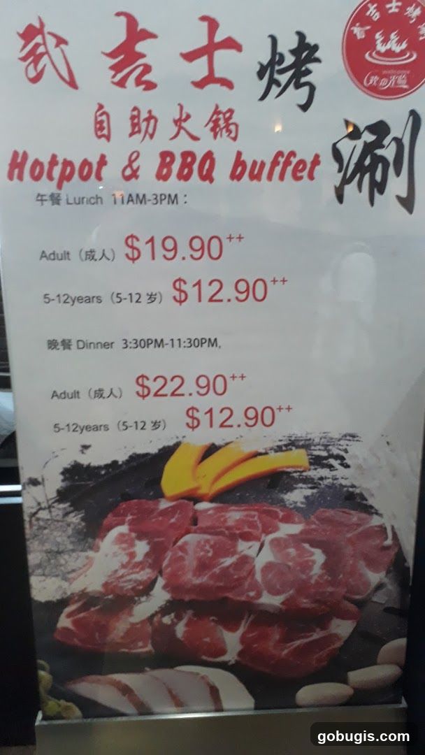 Hotpot & BBQ buffet Menu