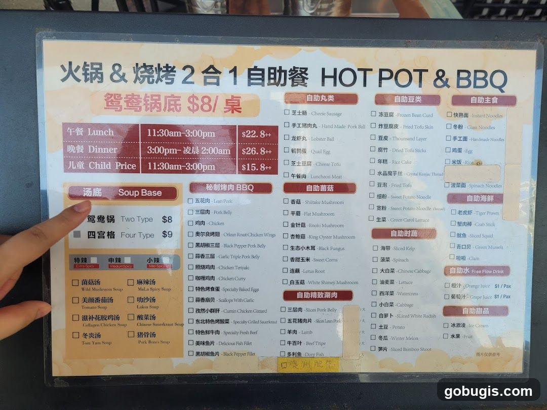 Hot Pot & BBQ Menu
