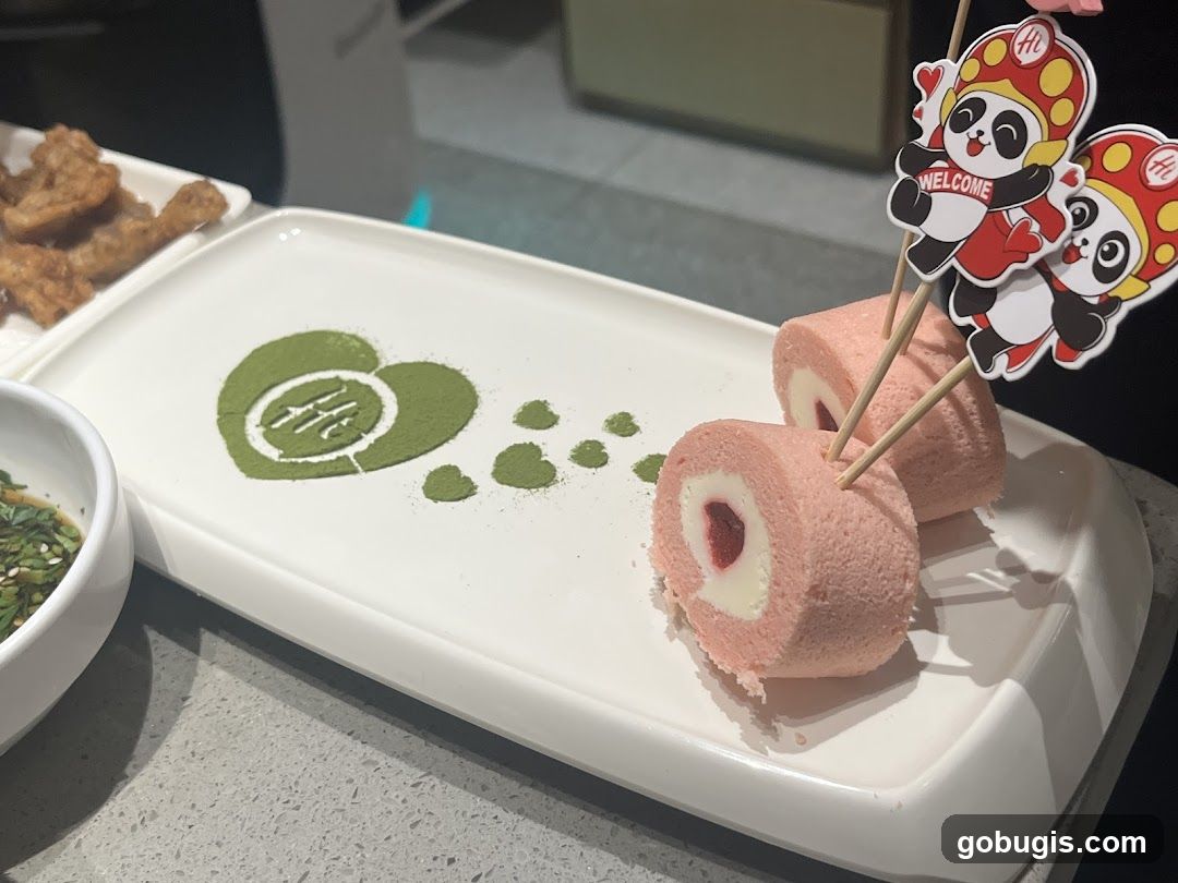 Dessert Platter with Panda Decorations