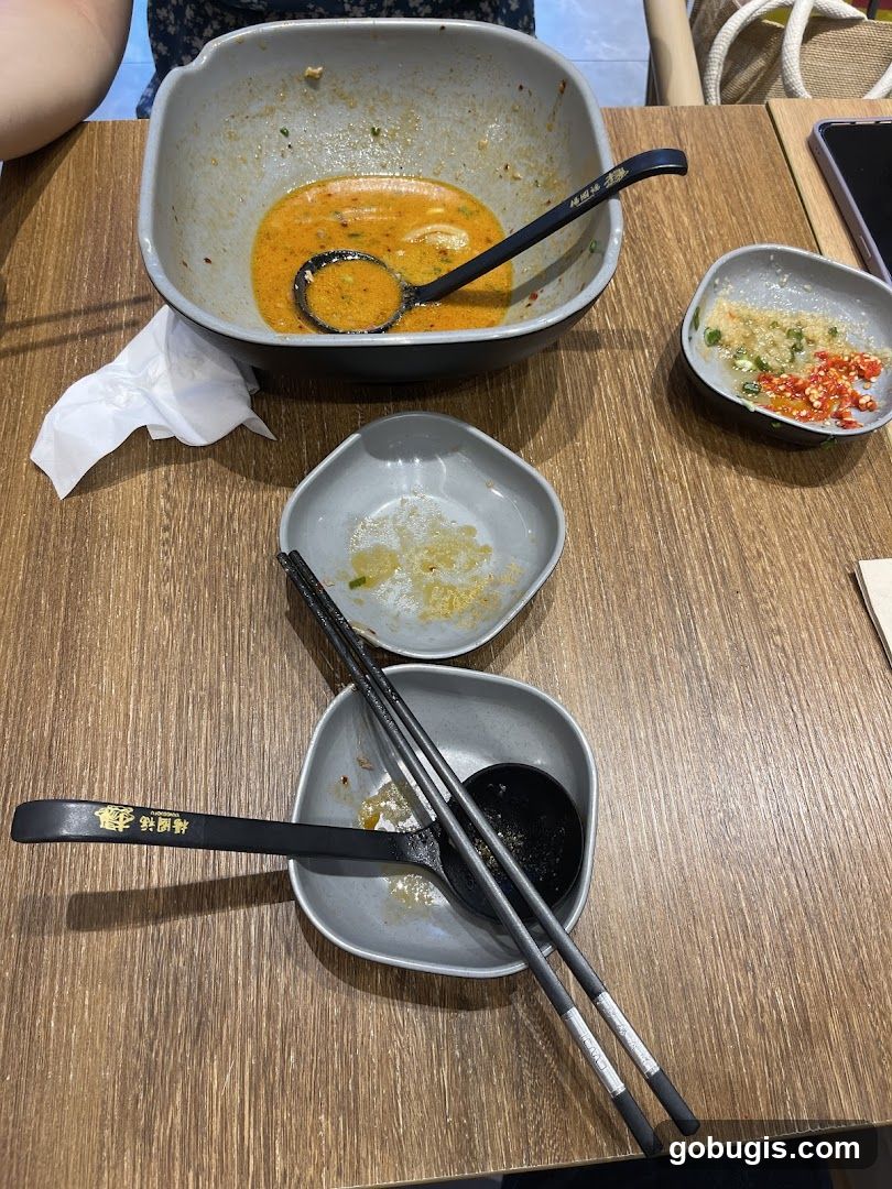 Leftover Food on Table