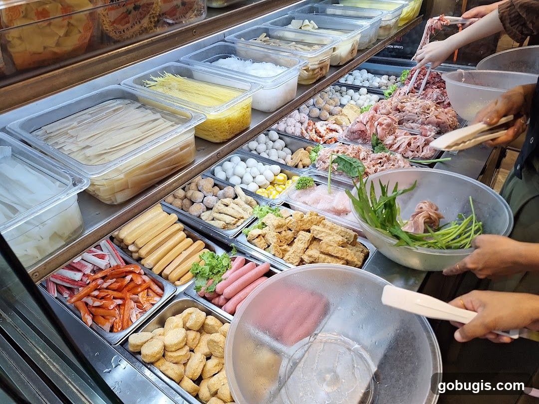 Hot Pot Ingredients Display