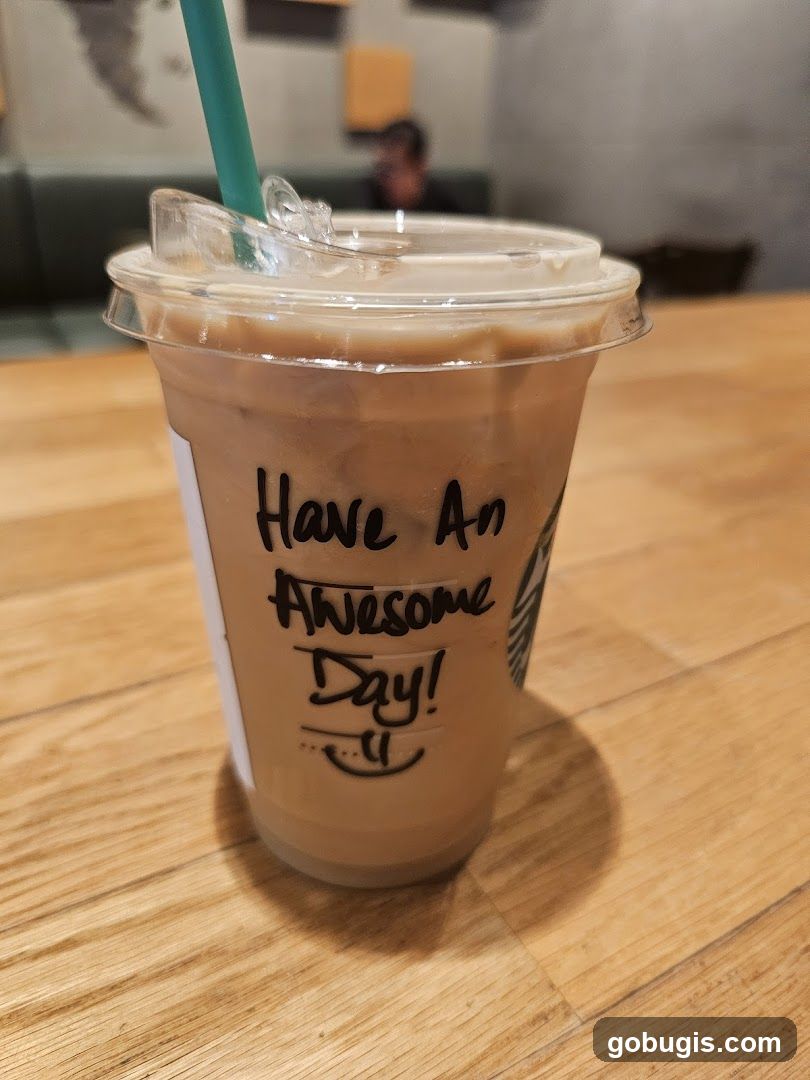 Iced Coffee with Message