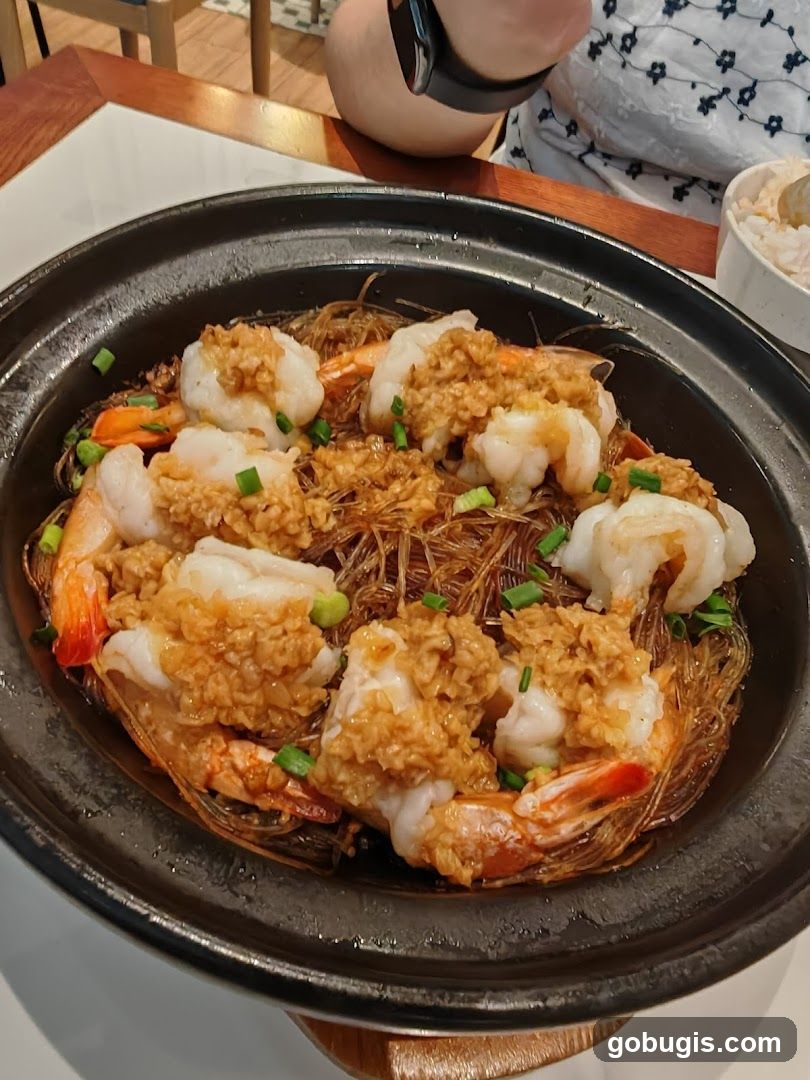 Steamed Prawns with Glass Noodles