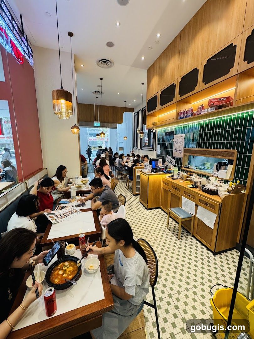 Restaurant Interior with Diners