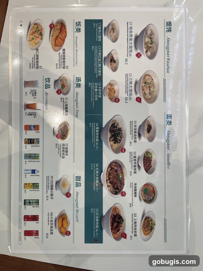 Shanghai Wonton, Noodles, Soup, Rice, Beverages, Dessert