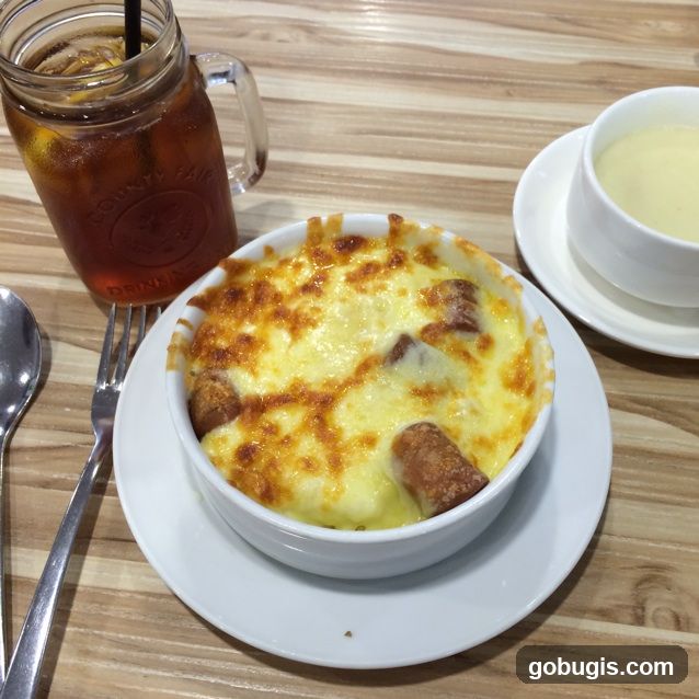 Baked Dish with Sausages and Cheese