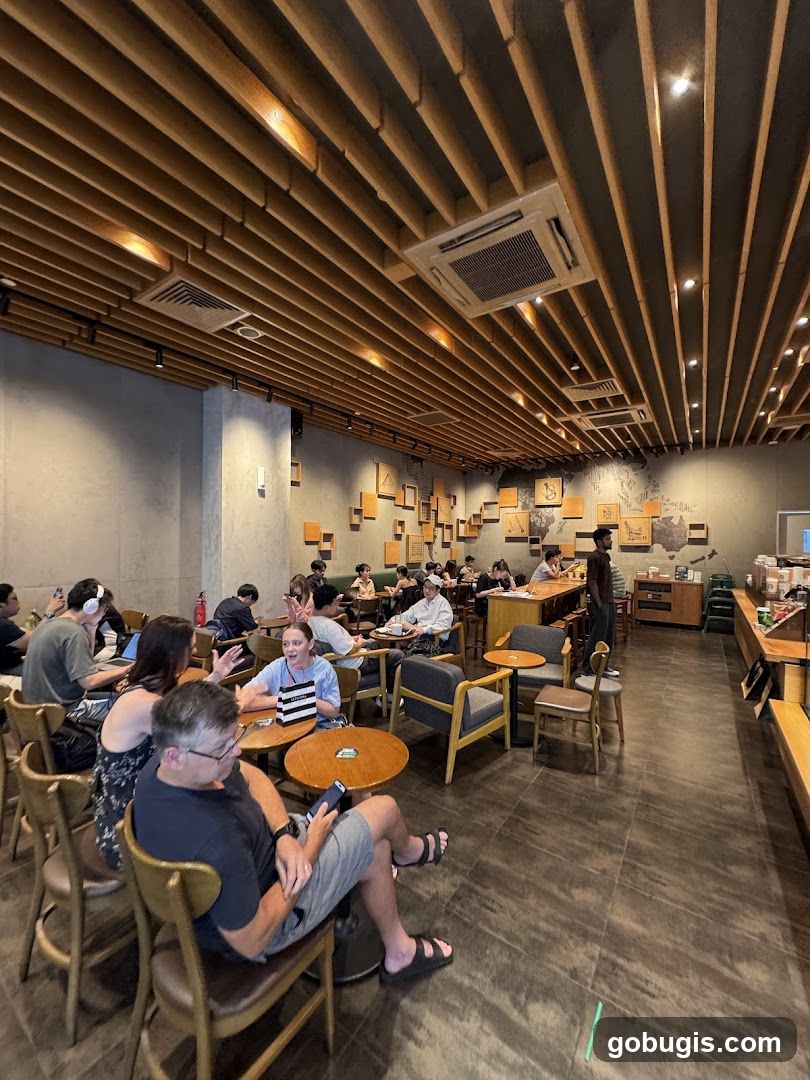 Cafe Interior with Patrons