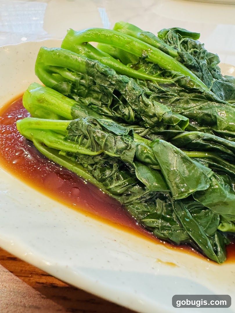 Steamed Greens with Sauce