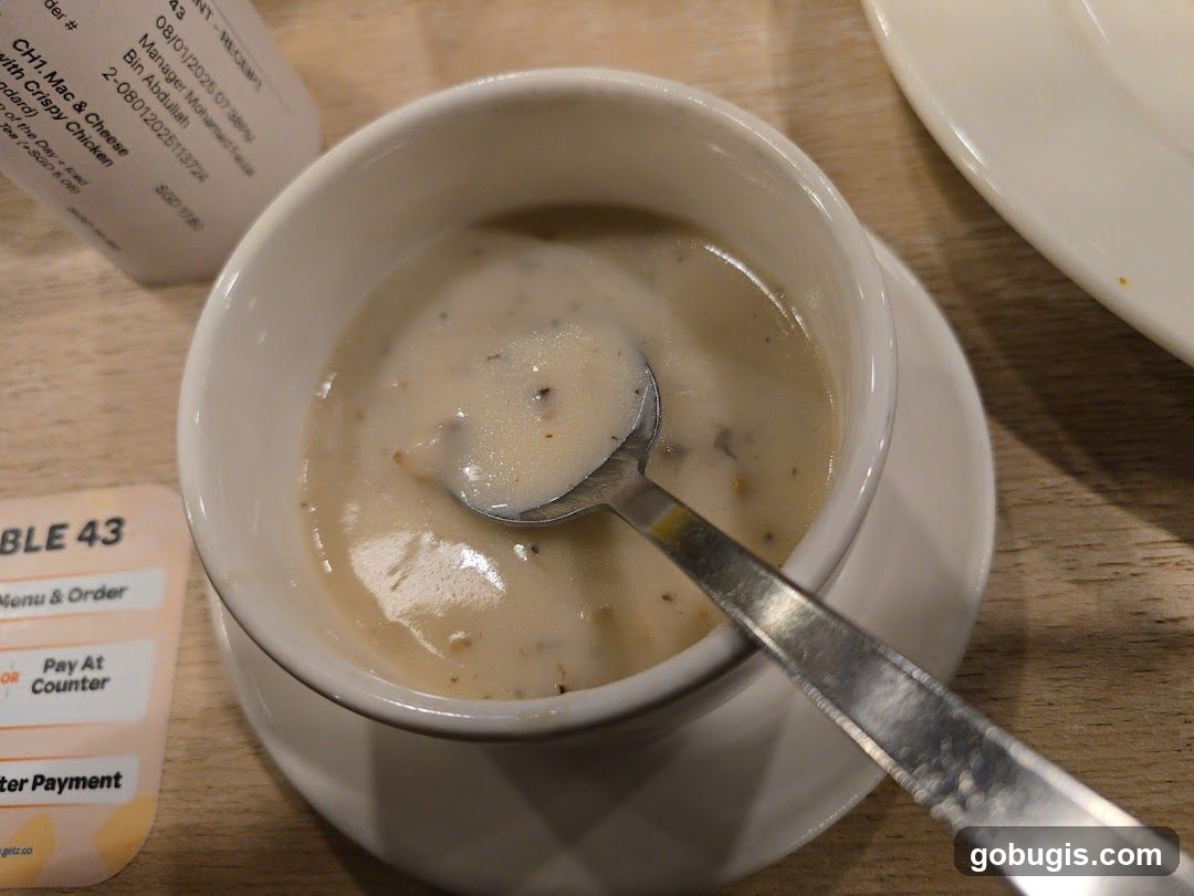 Creamy Soup with Spoon