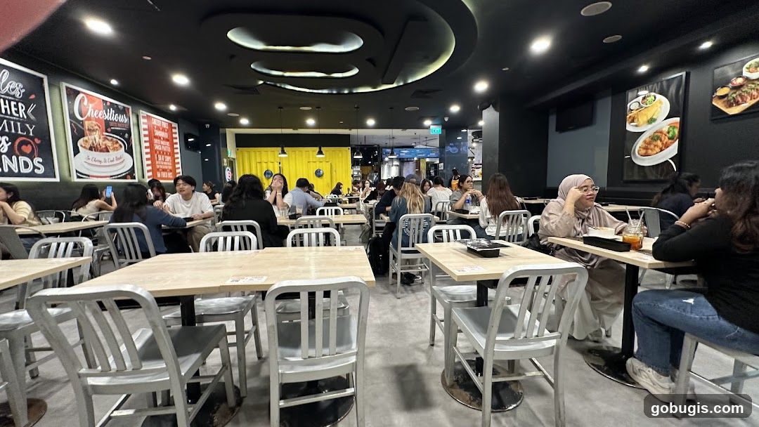 Restaurant Interior with Diners