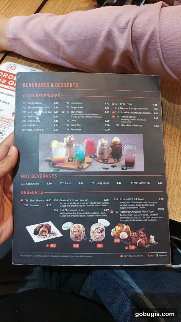 BEVERAGES & DESSERTS.
