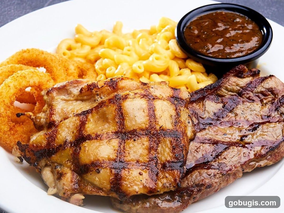 Grilled Steak and Chicken Platter
