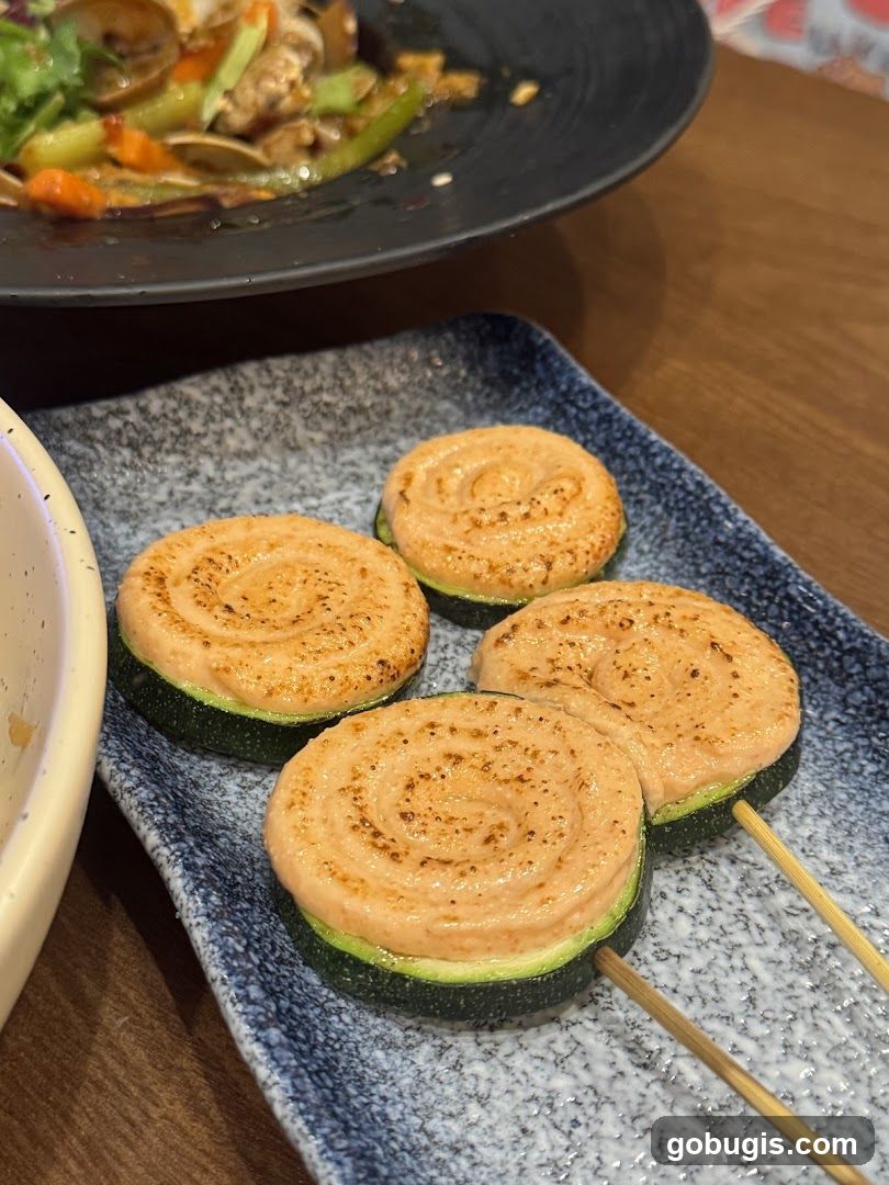 Zucchini Skewers with Topping