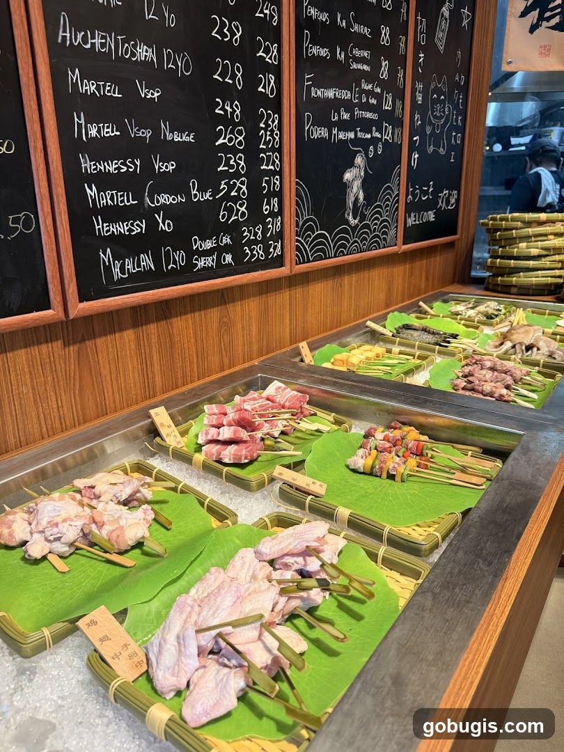 Food Display with Drink Menu
