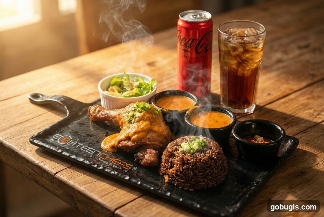 Chicken Meal with Rice and Drink