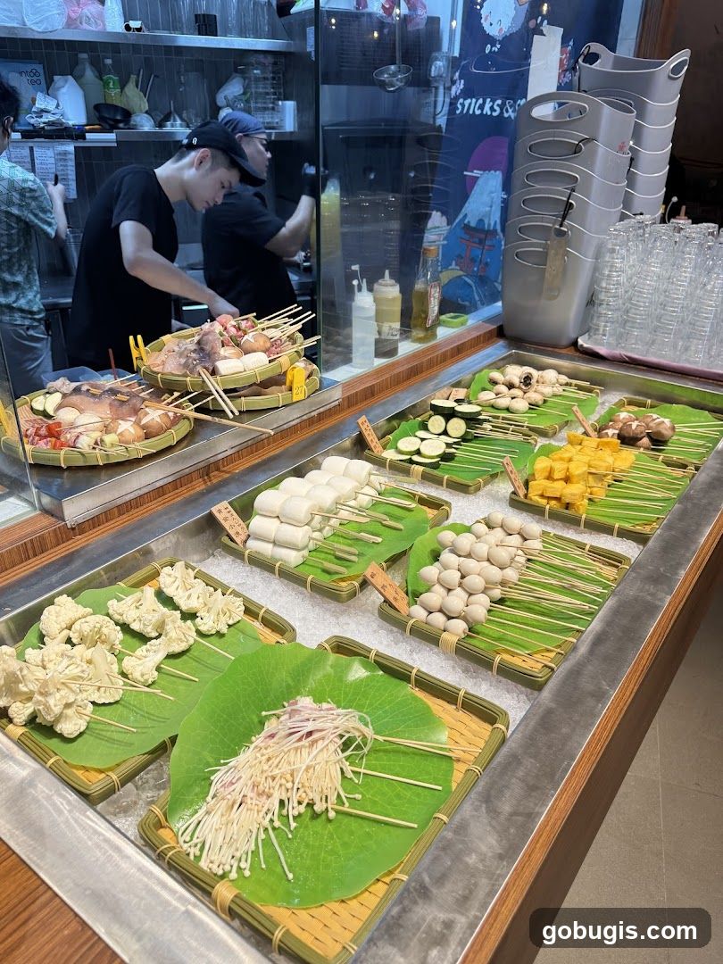 Skewered Ingredients Display