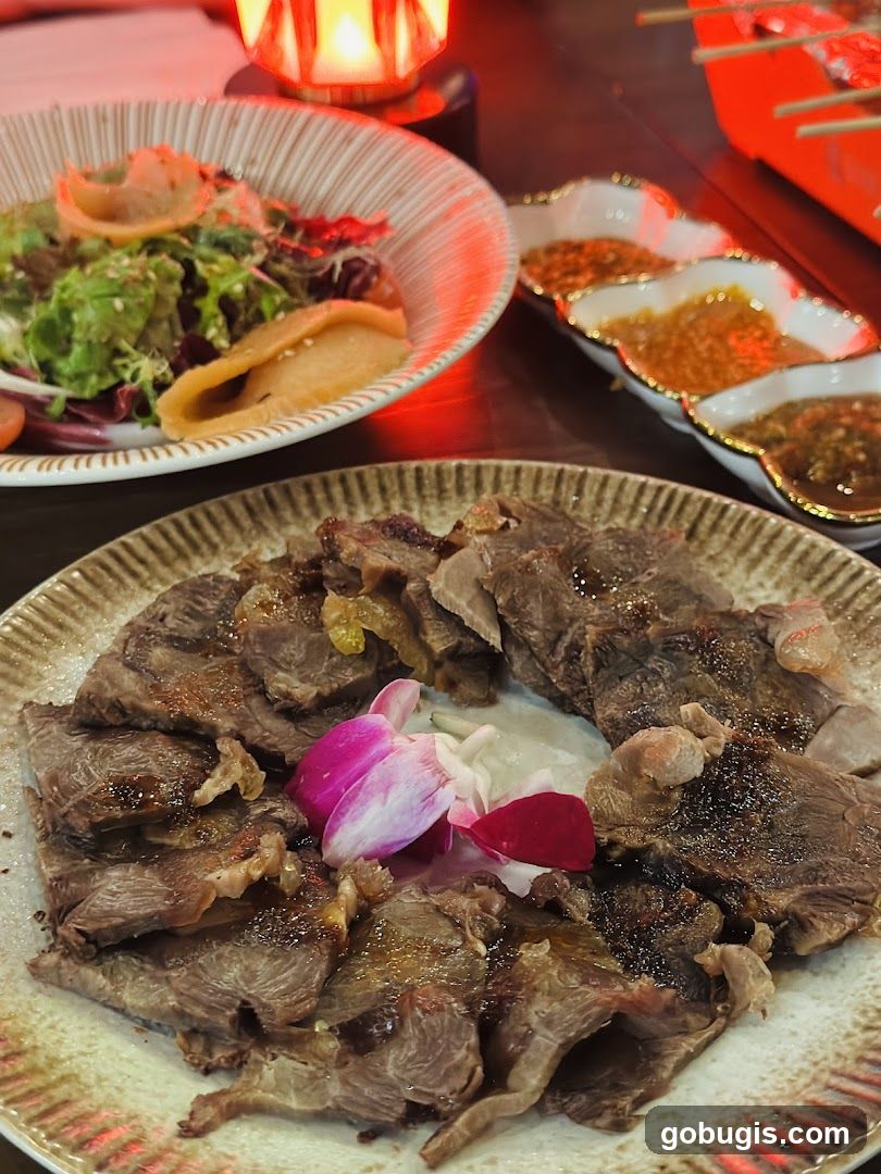 Sliced Beef and Salad
