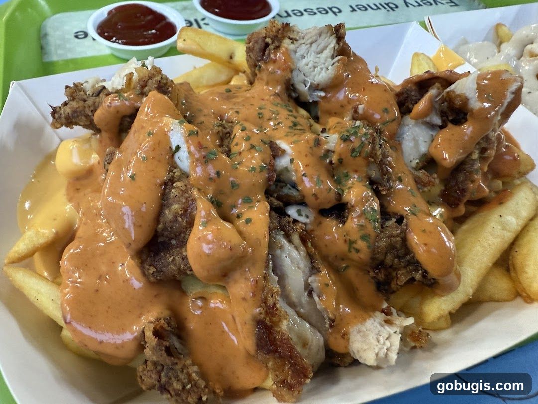 Chicken and Fries with Sauce