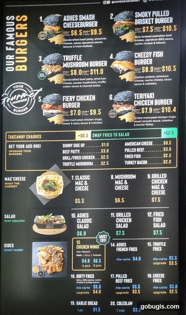 OUR FAMOUS BURGERS