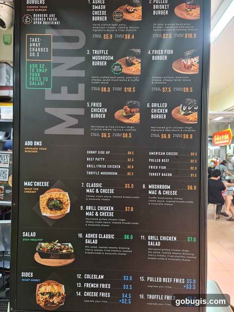 Ashes Menu