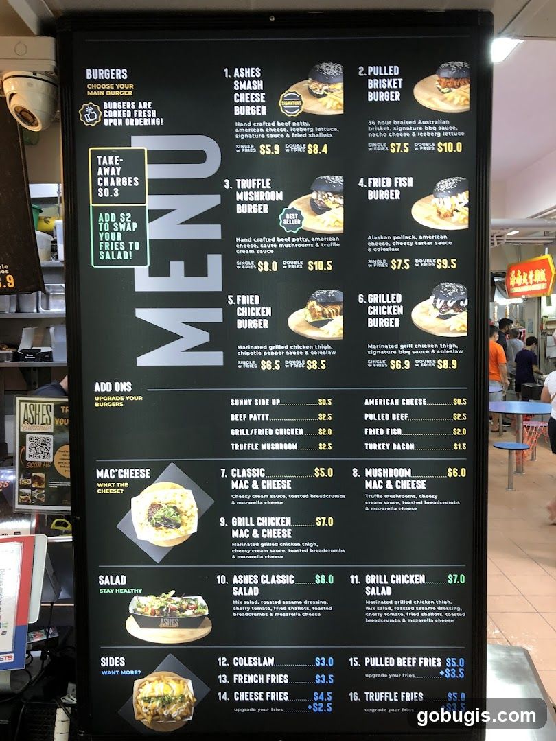 Ashes Menu
