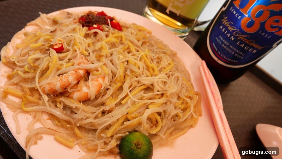 Noodles with Shrimp and Beer