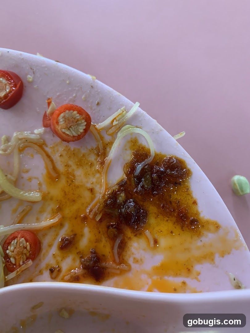 Dirty Plate with Leftover Food