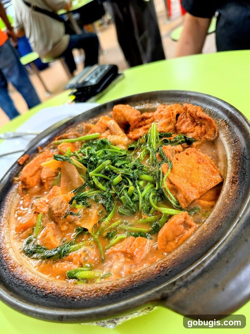 Claypot Dish with Greens