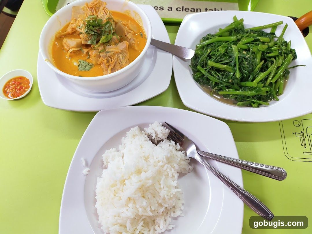 Meal with Rice and Vegetables