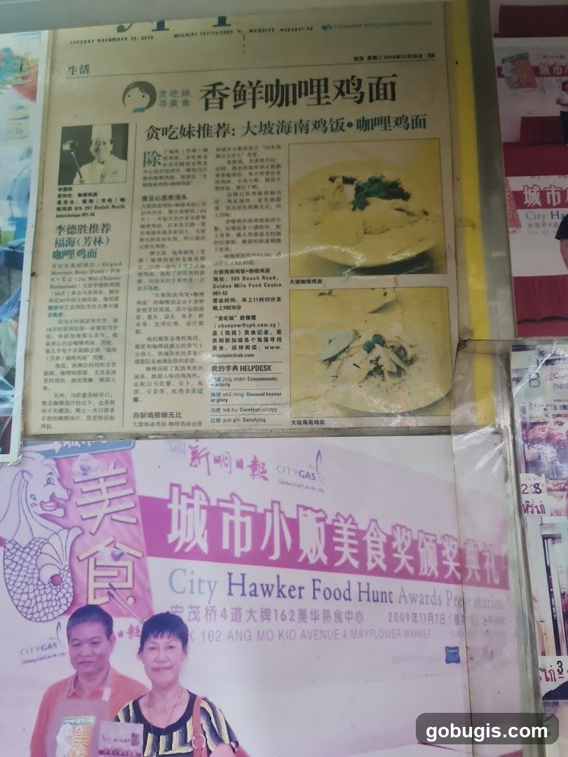Newspaper clipping about food