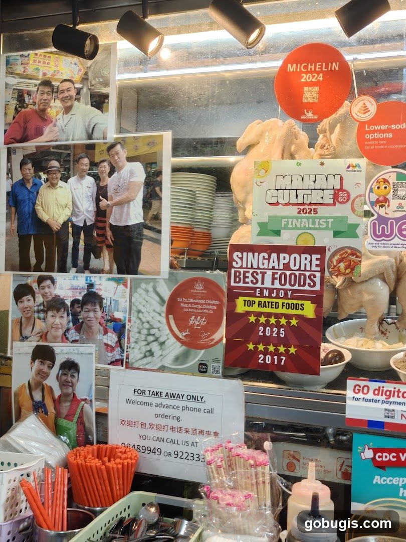 Restaurant Display with Awards and Photos