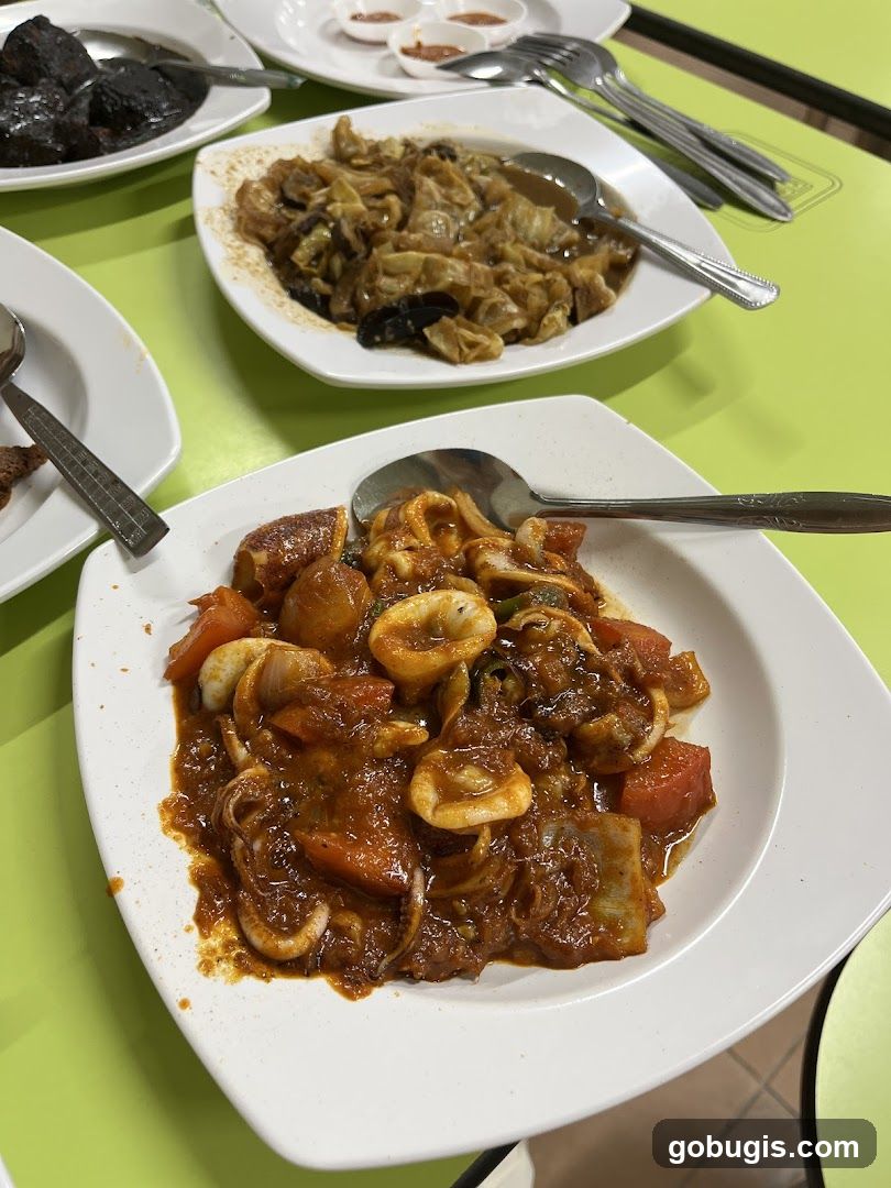 Squid and Vegetable Dishes