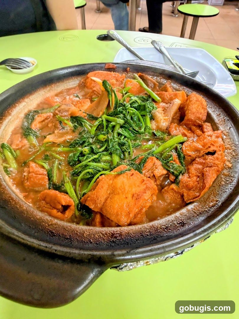 Claypot Dish with Greens