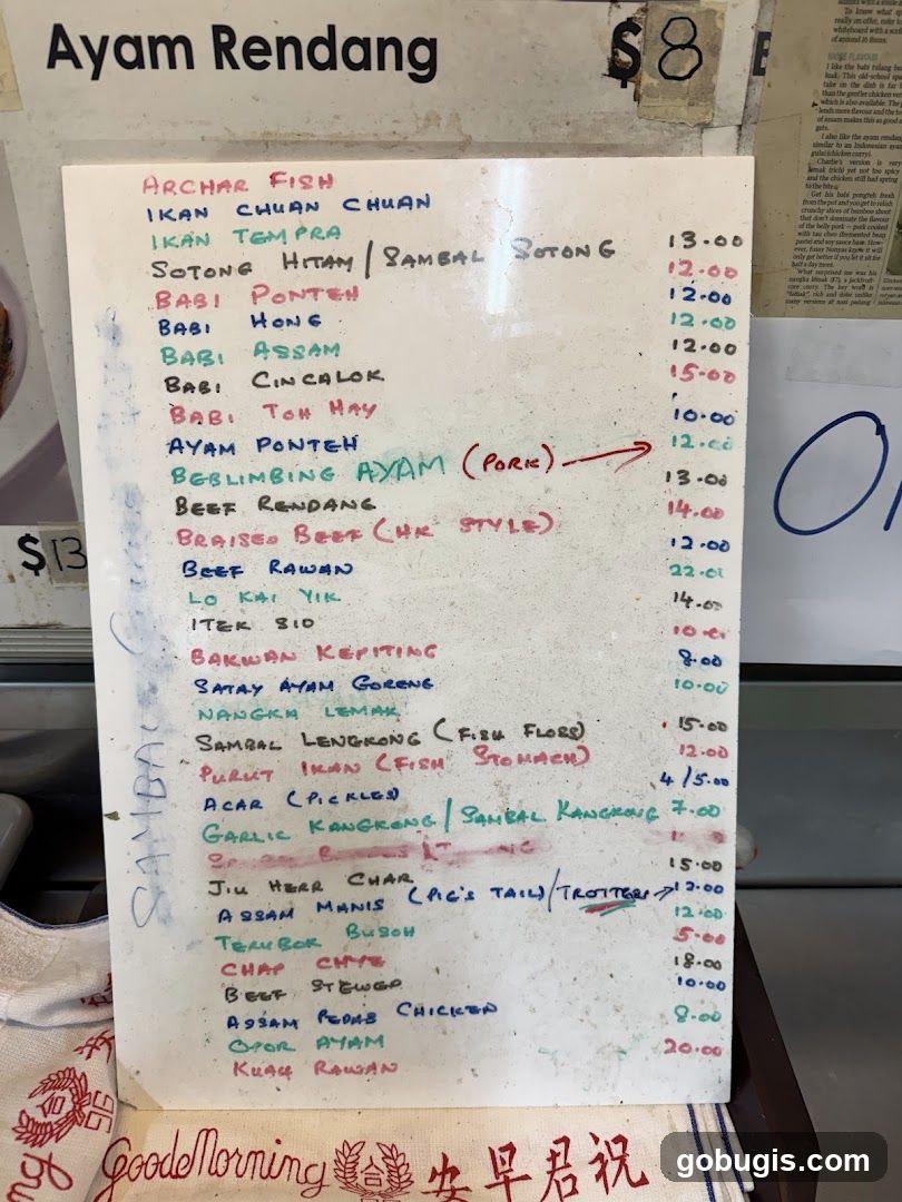 Ayam Rendang Menu