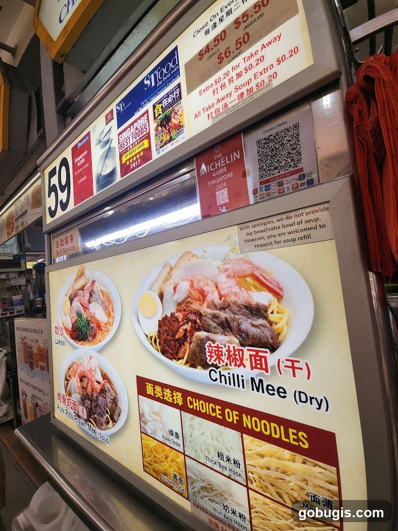 Food Stall Menu and Awards
